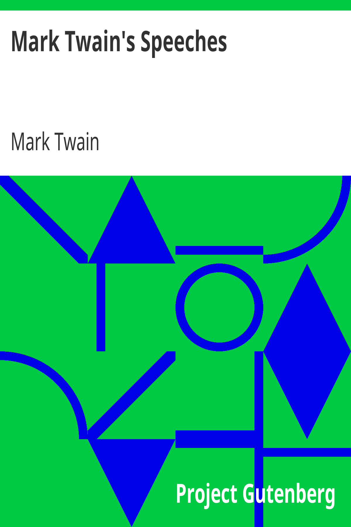 Book cover for Mark Twain's Speeches