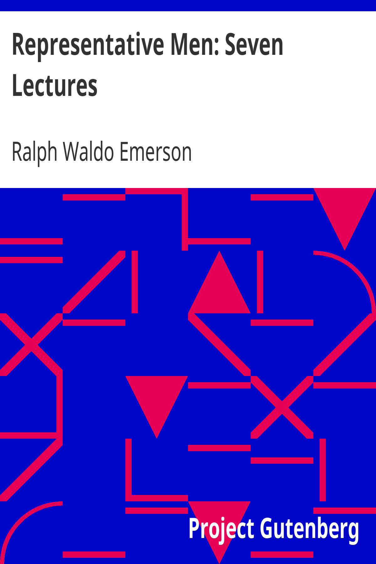 Book cover for Representative Men: Seven Lectures