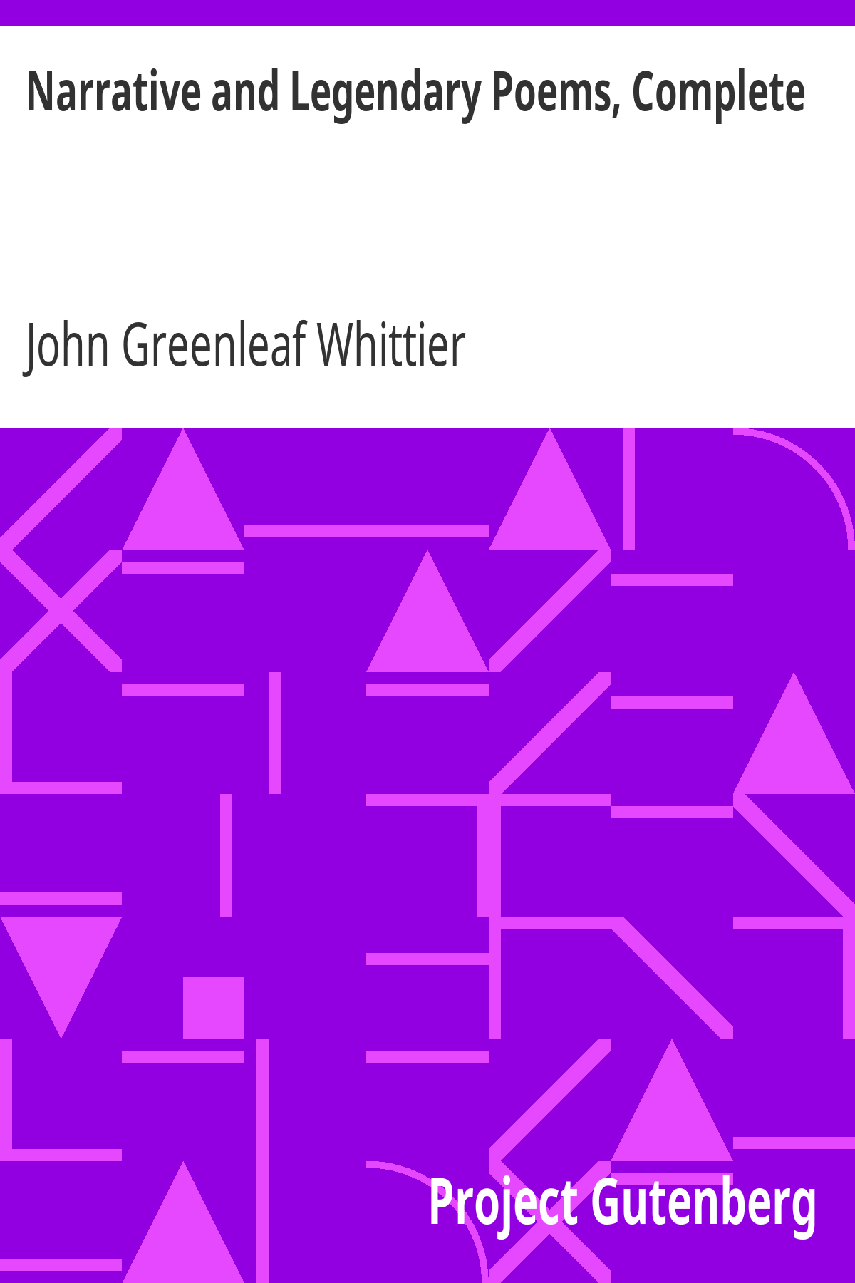 Book cover for Narrative and Legendary Poems, Complete